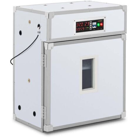 INCUBATO Brutautomat Brutmaschine Ei-Inkubator Brutapparat Flächenbrüter Brüter 176 Eier - Schwarz, Weiß, Silbern, Grau