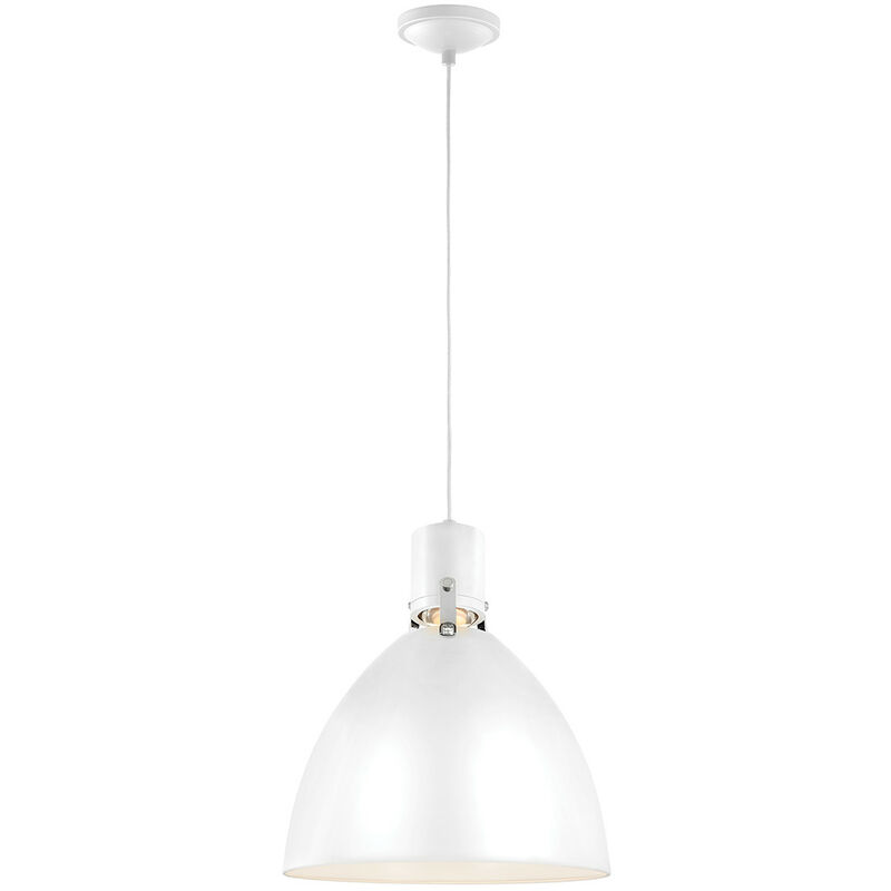 

Brynne - Lámpara colgante de techo de cúpula mediana con 1 luz, cromo, acero cepillado - Elstead