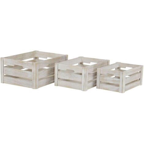 BRYSON - set di 3 cassette in legno