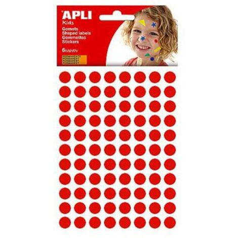Bs. 6Fg Etichette Adesive Cerchi 10Mm. Rosso X1
