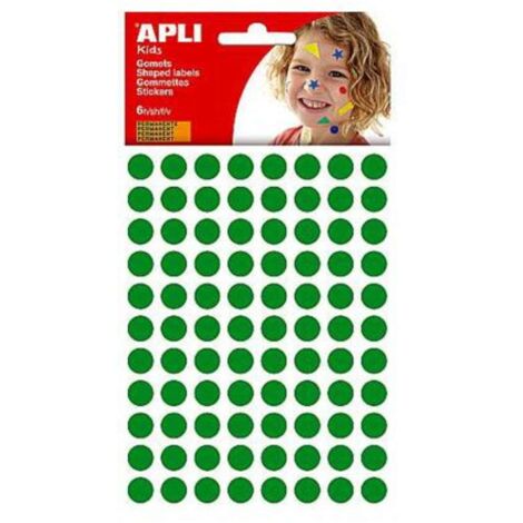 Bs. 6Fg Etichette Adesive Cerchi 10Mm. Verde X1