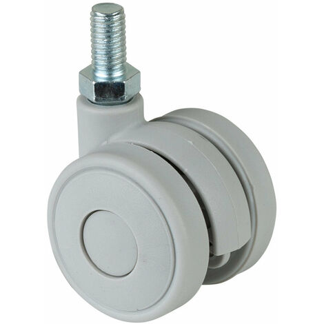 BS-R Kunststoff-Doppelrolle Ø 40 mm grau, mit Stift M8x15