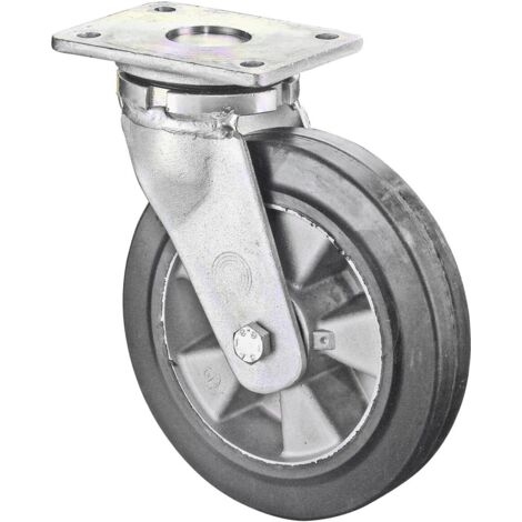 BS-R Schwerlast-Lenkrolle RR100.B80,ohne Festst.,Rad Ø250 Elastik-Reifen,580kg