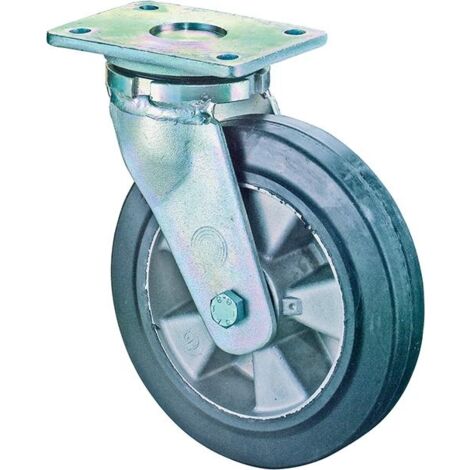 BS-R Schwerlast-Lenkrolle RR100.B80,ohne Festst.,Rad Ø300 Elastik-Reifen,700kg