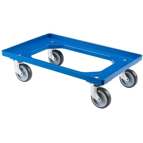 BS Rollen Allzweckrollersammler mit Platte TPR, blau, TK 250kg