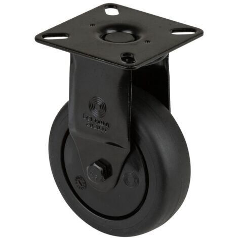 BS Rollen Bockrolle A810.A85.075, Durchmesser 75mm, B 25mm, 60kg mit Anschraubplatte, grau