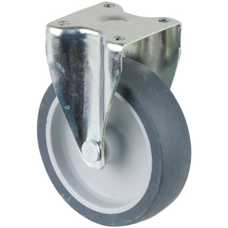 BS Rollen Bockrolle, Durchmesser 80mm, B 21mm 50kg, A210.A80 mit Anschraubplatte, grau