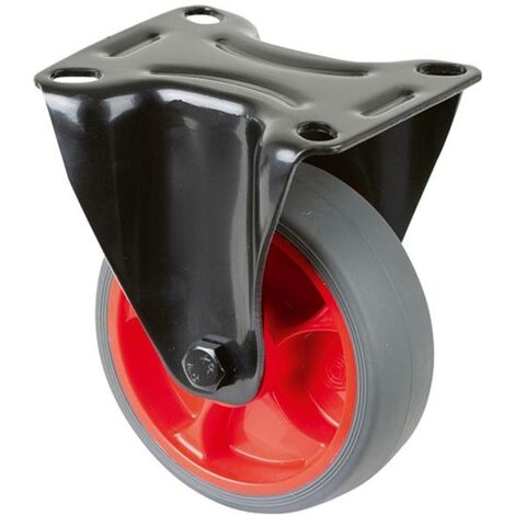 BS Rollen BS Transportrolle L810, Bockrolle Ø 100mm,B 32mm,110kg mit Anschraubplatte,grau