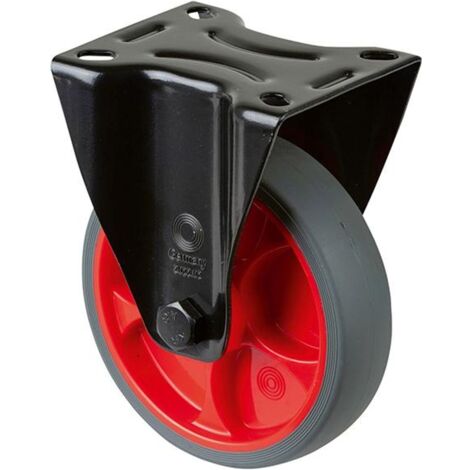 BS Rollen BS Transportrolle L810, Bockrolle Ø 125mm,B 32mm,120kg mit Anschraubplatte,grau