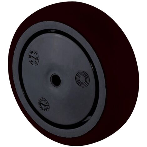 BS Rollen Gummirad 75mm schwarz Radkörper Kst schwarz., KL