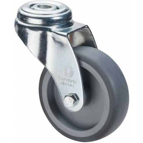 BS ROLLEN Lenkrolle 75mm Stahlbl verz Gummirad