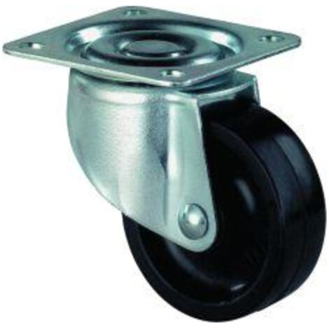 BS Rollen Lenkrolle F25, mit Platte, Durchmesser 25, B 14mm, 15kg Kunststoff