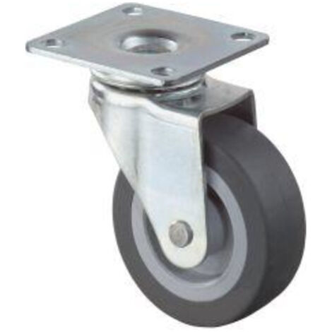 BS Rollen Lenkrolle F26, mit Platte, Durchmesser 30, B 14mm 20kg, Gummi