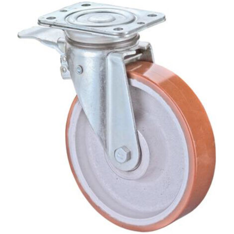 BS Rollen Lenkrolle N120.C10, m.Totalfestst. m.Platte, Ø 150, B 40mm