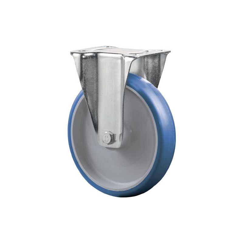 Bs Rollen - Roulette fixe d. de la roue 100 mm cap. charge 125 kg polyuréthane plaque L104xl80 mm