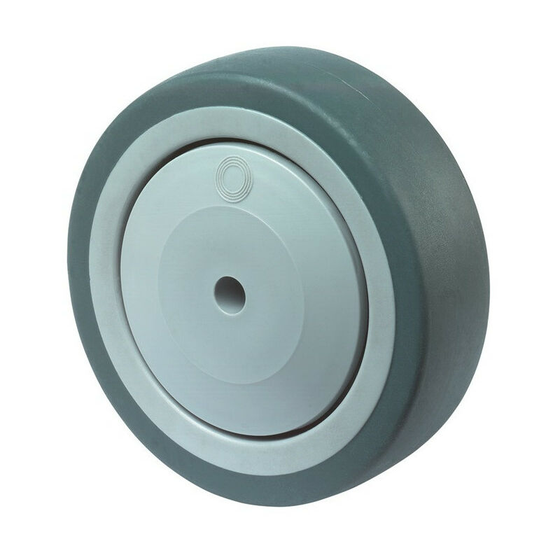 Image of Bs Rollen - Ruota di scorta 80mm diametro 80kg gomma grigia diametro perno 8mm lunghezza mozzo 37mm