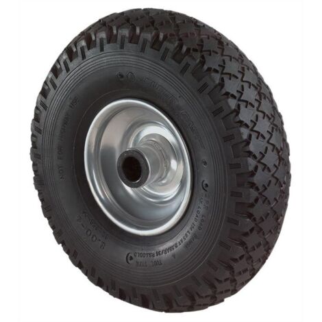 BS ROLLEN BS Roulettes Roue gonflable sur jante plastique Palier lisse 200 mm 80 kg - D10.200