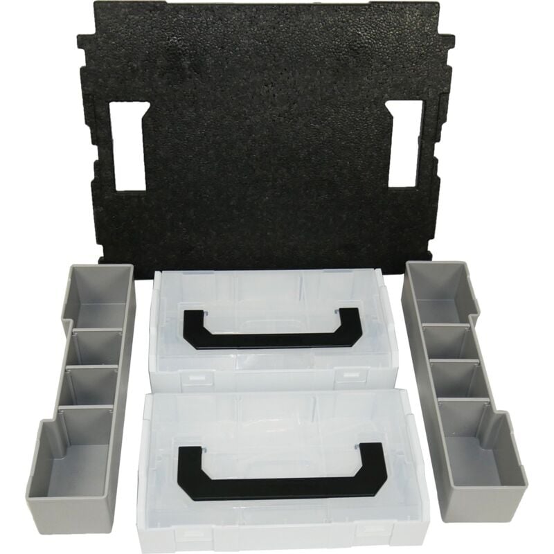 Bs Systems - L-Boxx Mini couvercle transparent + set de 2 boîtes Inset + insert pour couvercle