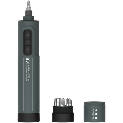 BS1 Plus Kit de tournevis électrique portable au lithium 3 lumières LED Tournevis rechargeables compacts sans fil Ensemble d'outils de réparation pour l'électronique/téléphone portable/ordinateur portable/Wa