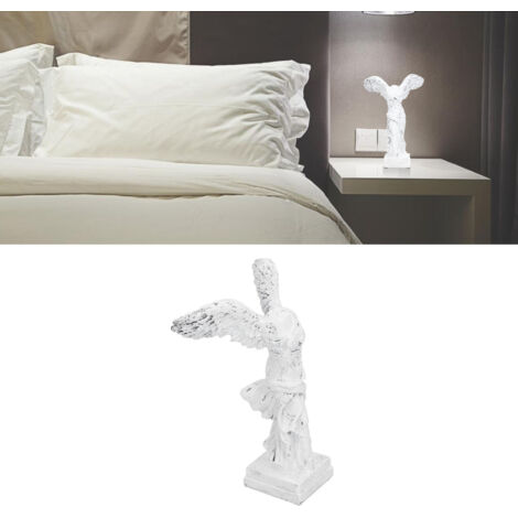 BS1055 Escultura de resina blanca de tamaño mediano con superficie antideslizante: decoración innovadora para el hogar, la oficina y la sala de estar.