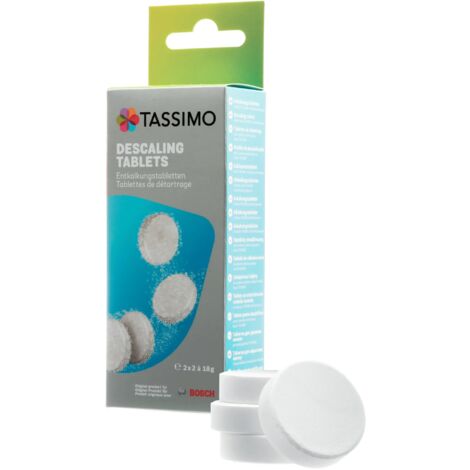 BSH 00311909X2 Pastillas descalcificadoras para cafeteras Tassimo (2 unidades)