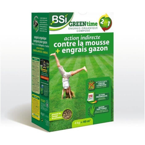 BSI - Concime per Prato - Greentime - Concimare il Prato - fino a 40m² - 4kg