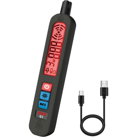 BSIDE G1 Détecteur Multigaz Détecteur de Fuite de Gaz Naturel Rechargeable avec Alarme Sonore/Visuelle/Vibration Stylo Détecteur de Gaz Portable avec Housse pour LPG Butane Propane Camping Car Maison