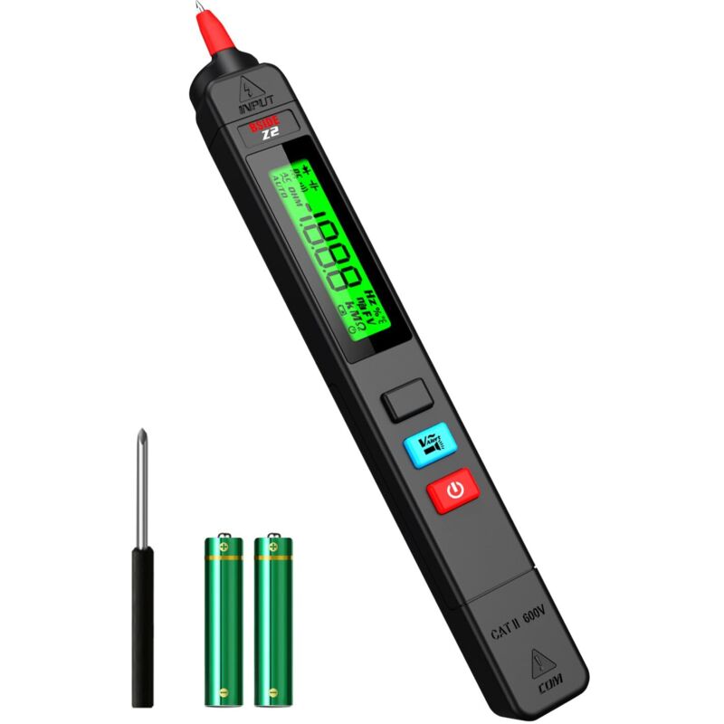 BSIDE Z2 Stylo Détecteur de tension Sans Contact Testeur de Tension AC, Testeur de Fuite Électrique Sans Fil, Testeur Électricien pour Câble Sous