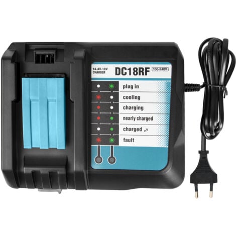 Bsioff DC18RF 3.5A Chargeur De Batterie DeRemplacement Pour Makita BL1840 BL1820BL1830 BL1430 BL1440 BL1450 Batterie deremplacement pour Chargeur avec “cran LED