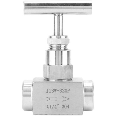 BSPP-Edelstahl-Geradnadelventil, 1/4"-Innengewinde, zur Durchflussregelung