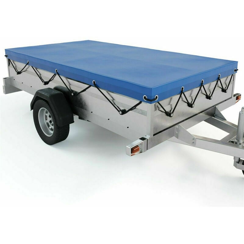 BSR - tonchean Bâches et filets de remorque,Telone impermeabile per rimorchio, copertura di protezione uv 208 114 13 cm (blu reale)