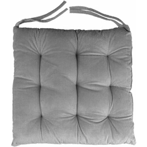 BSR Glohome Coussin de chaise 45 x 45 - Coussin de chaise d'intérieur et d'extérieur Coussin de chaise de jardin Ensemble de pièces amovibles en velours côtelé pour la maison, la salle à manger, la cu