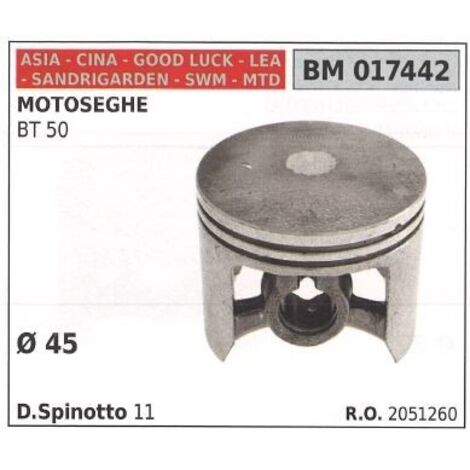BT 50 piston pour tronçonneuse Ø  45 mm ASIA 017442