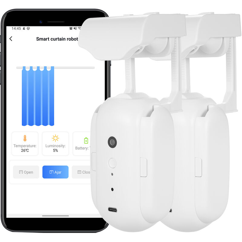 

BT Abridor automatico de cortinas Robot mas cercano Inalambrico Smart Cortina Motor Temporizador Control de voz Dispositivo inteligente de