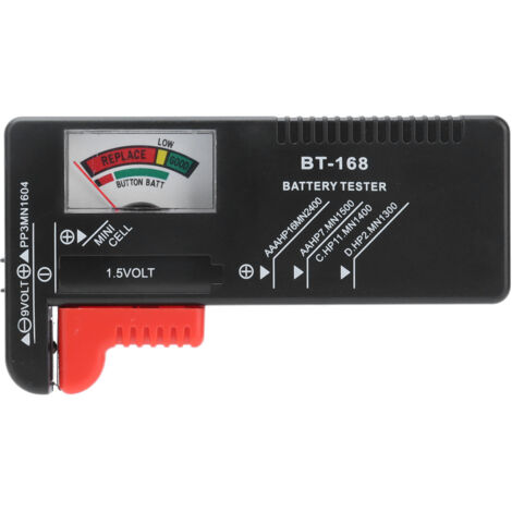 BT168 Tragbarer Batteriekapazitätstester für 1,5-V- und 9-V-Batterien, Ladeprüfer