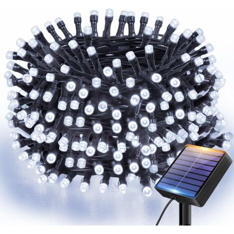 btfarm Solar-Lichterkette für den Außenbereich – 60 LEDs – IP65 wasserdicht – 8 Modi – wetterfest – für Garten, Balkon, Terrasse, Weihnachten – Kaltweiß