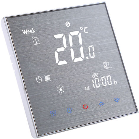 BTH-2000L-GA Termostato de calefacción por suelo radiante Controlador de temperatura digital Pantalla LCD grande Control de botón táctil 5A CA 95-240V blanco