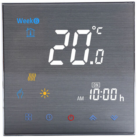 BTH-3000L-GALW Thermostat de chauffe-eau intelligent WiFi Contrôleur de température numérique Grand écran LCD Bouton tactile Commande vocale Compatible avec Amazon Echo/Google Home/Tmall Genie/IFTTT 5