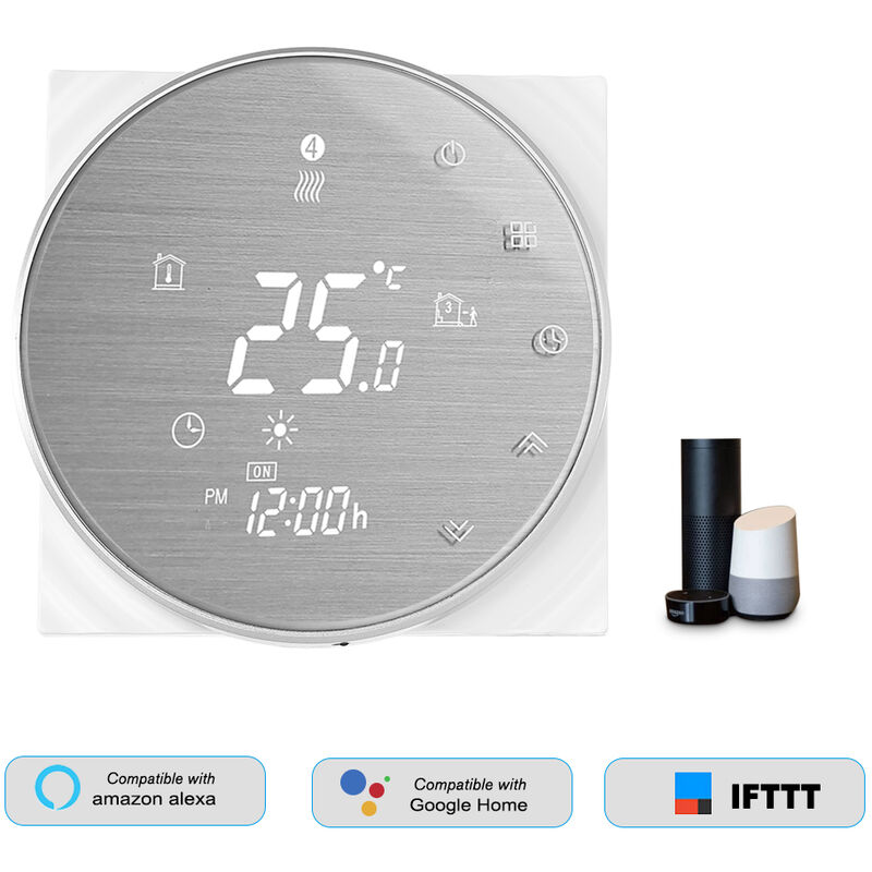 

HL-6000L-GALW WiFi termostato inteligente de la temperatura del agua de calefaccion Controlador Digital de Gran pantalla LCD Visualizacion del boton