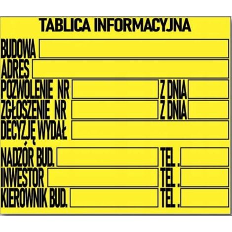 BTI-2 Bauinformationstafel 70x50 groß
