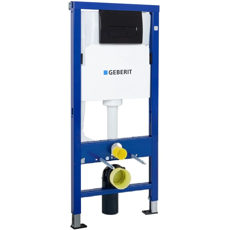 Bâti support universel Duofix GEBERIT pour WC suspendu Avec plaque chasse d'eau noire