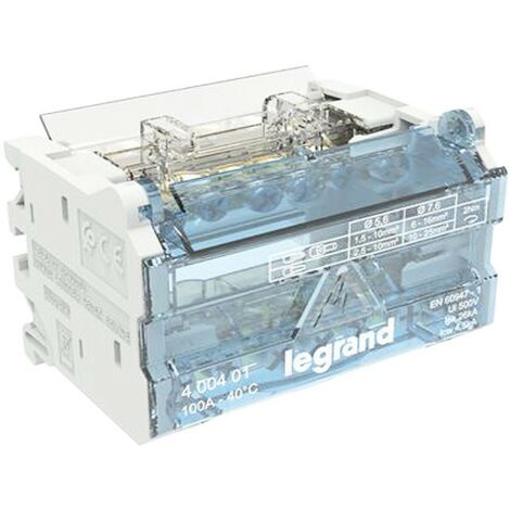 Bticino 100A Reihenklemme 2 Pole 7 Löcher 4 Module 400401