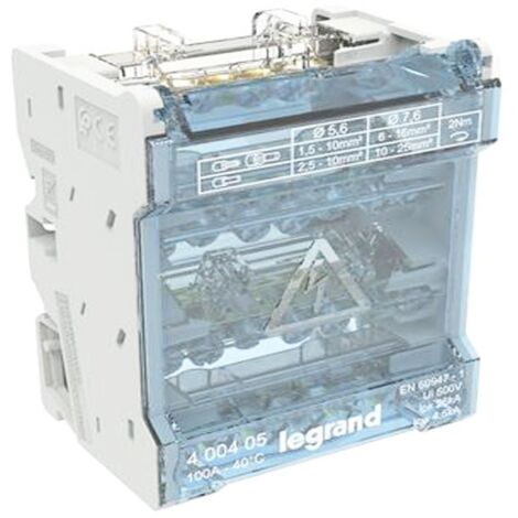 Bticino 100A Reihenklemme 4 Pole 7 Löcher 4 Module 400405