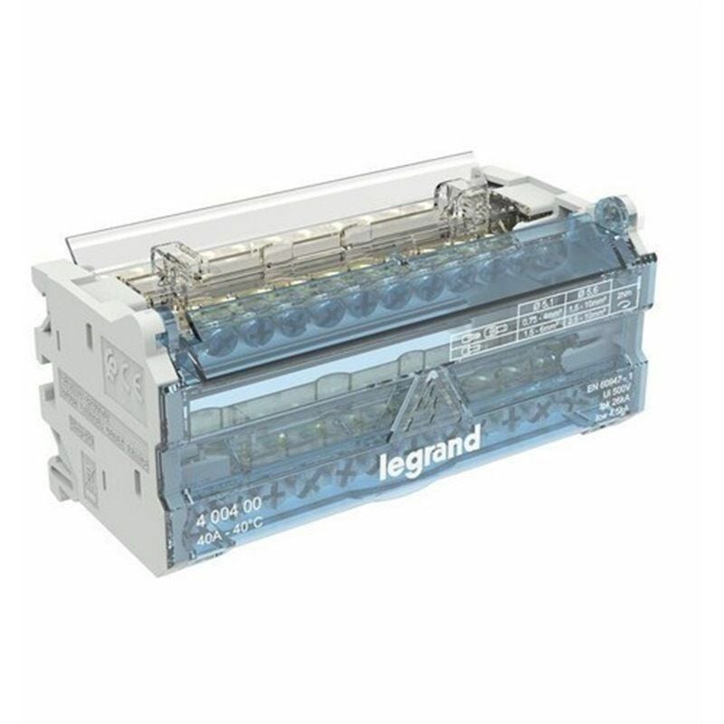 Legrand 400400 Répartiteur modulaire 2P 40A jeu de barres étagé 12 sorties 6 modules