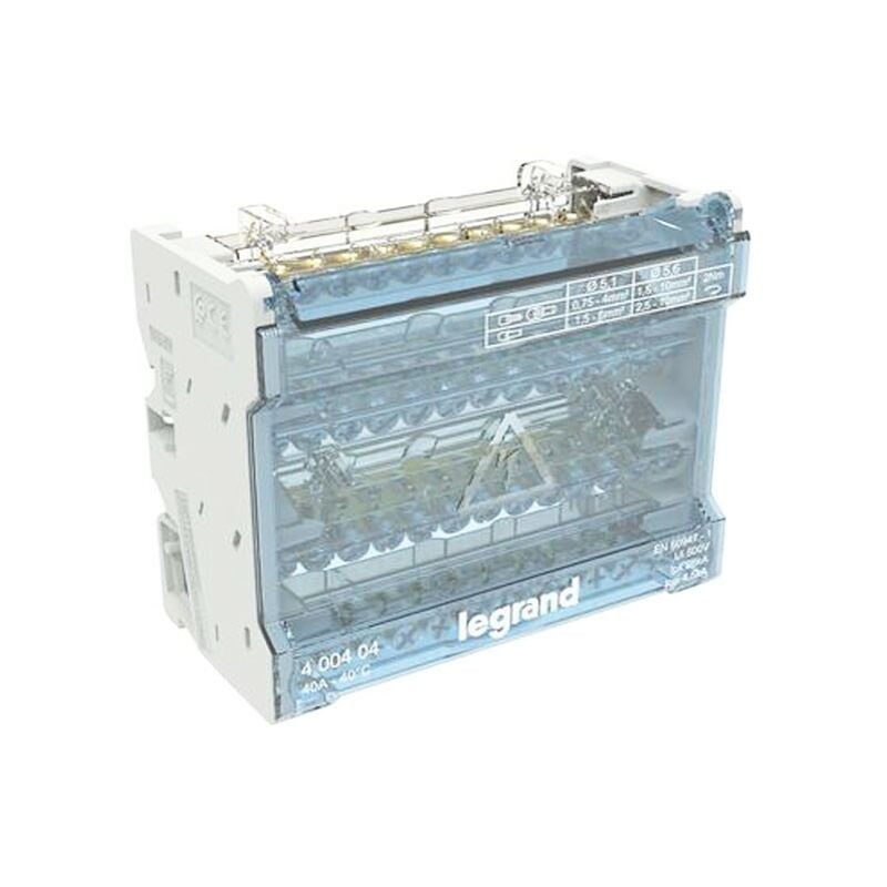 Support modulaire Bticino 40A 4 pôles 13 trous 6 modules 400404