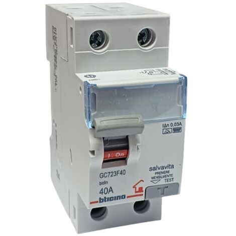 Bticino 40A interrupteur différentiel 2P 30 MA F 2 modules GC723F40