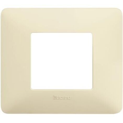 BTICINO AM4802BAV - Placca 2 Moduli - Avorio - Materiale Tecnopolimero - Matix