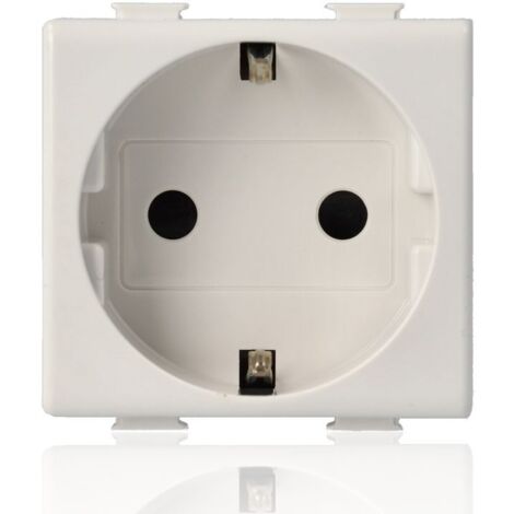 BTICINO AM5440/2 - Presa Standard Tedesco 2P+T 16A 250V Ac Con Alveoli Schermati - Bianco - Matix