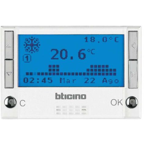 Bticino Axolute Chronothermostat Blanc HD4451