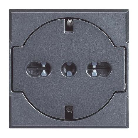 Bticino Axolute FLAT Schuko con protección Antracita 10/16A HS4140/16F